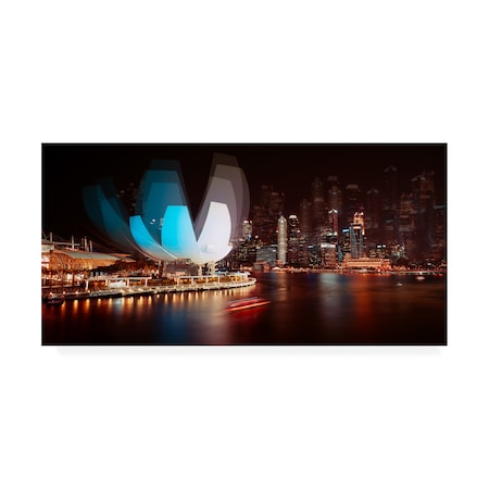 Carmine Chiriaco 'Singapore Bay' Canvas Art,16x32